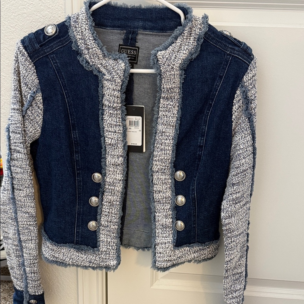 GUESS Denim and Tweed Women's Jacket